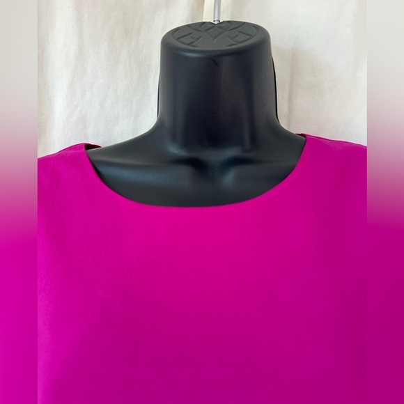 Lauren Ralph Lauren Women's Sz M Fuscia Sleeveless Polyester Layered Blouse - Picture 3 of 6